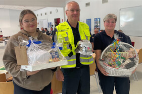 Die ganze Familie in der Feuerwehr: Tochter Larissa, Stefan und Konni Werner.
